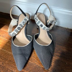 Zara Embellished Kitten Heels